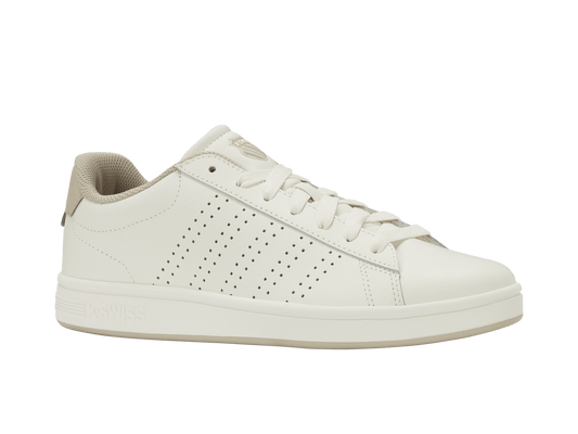 K-Swiss COURT BASE II SNOW WHITE/LIGHT GRAY/PEYOTE